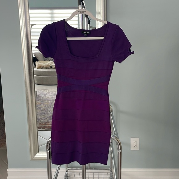 bebe Dresses & Skirts - Bebe purple body-con dress size M